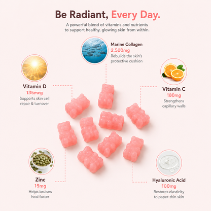 Premium Strawberry Collagen Gummies